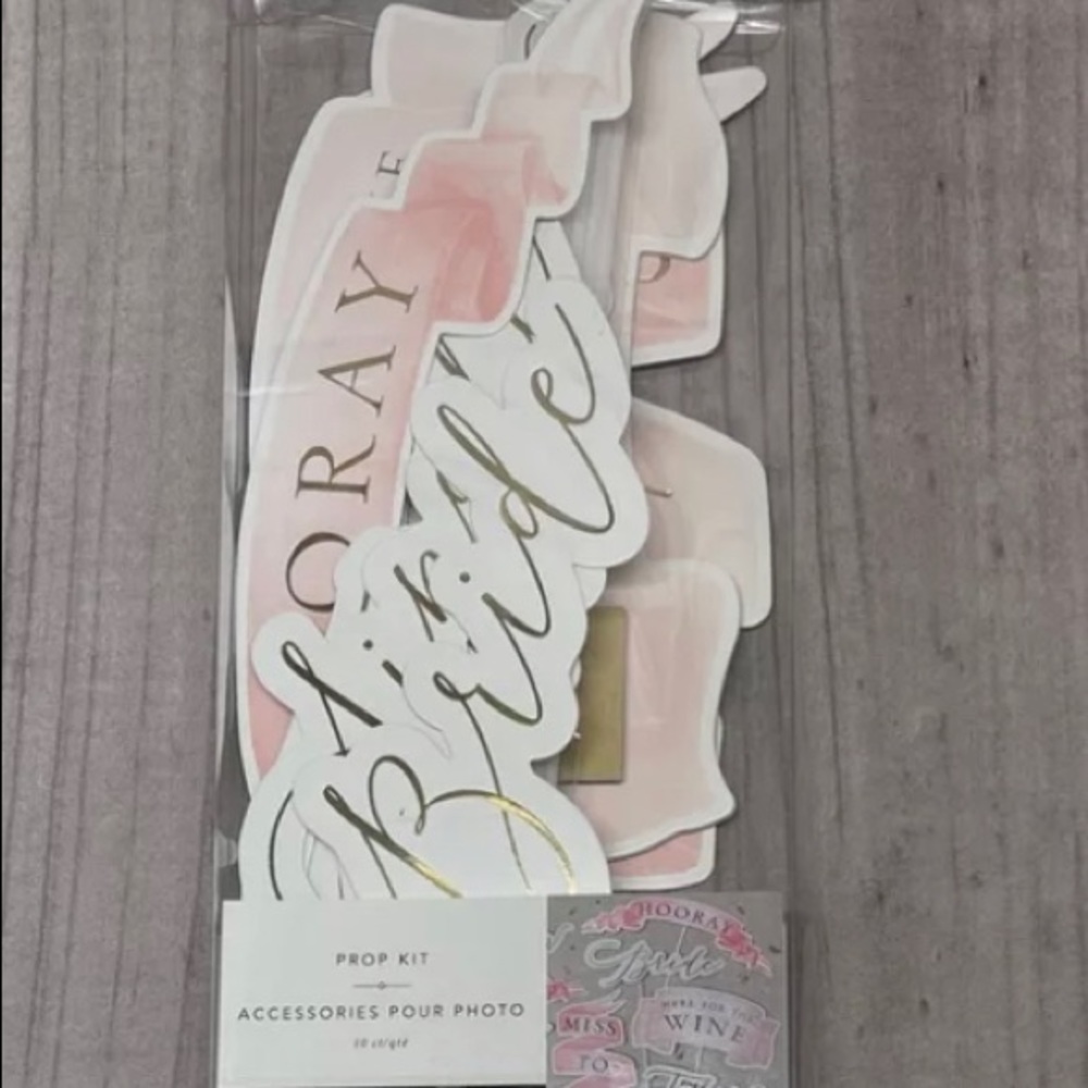 Style Me Pretty Wedding Celebration Bridal Shower Photo Booth Prop Kit 10 pc